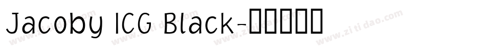 Jacoby ICG Black字体转换